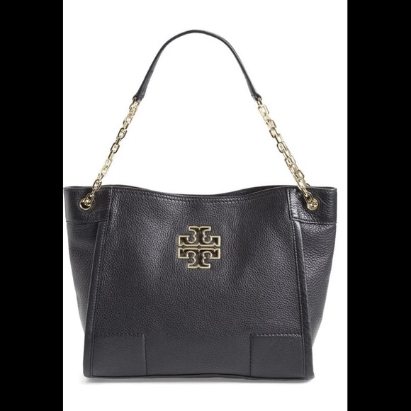 Tory Burch Handbags - Tory Burch Britten Pebble Leather Logo Bag